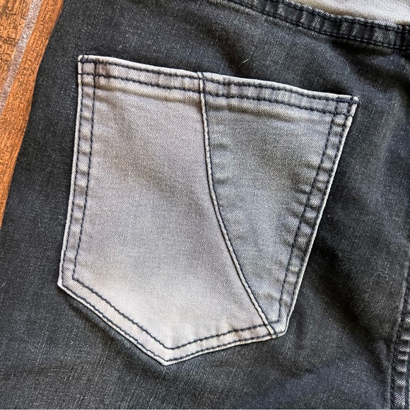 Black and Grey Patchwork Skinny Jeans - Picture 6 of 6